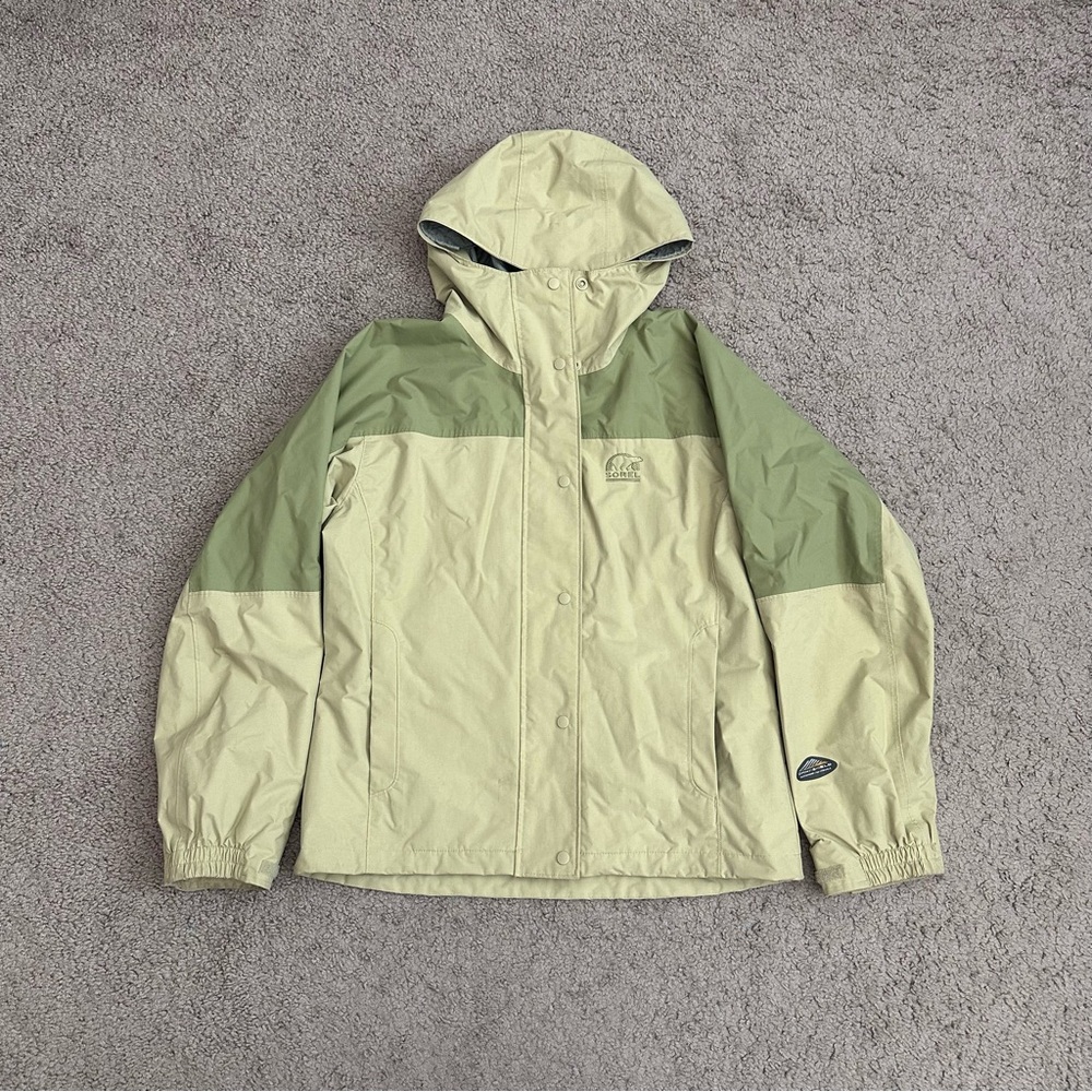 Sorel Omni-Shield Waterproof Hooded Jacket Coat Olive Sage Womens M